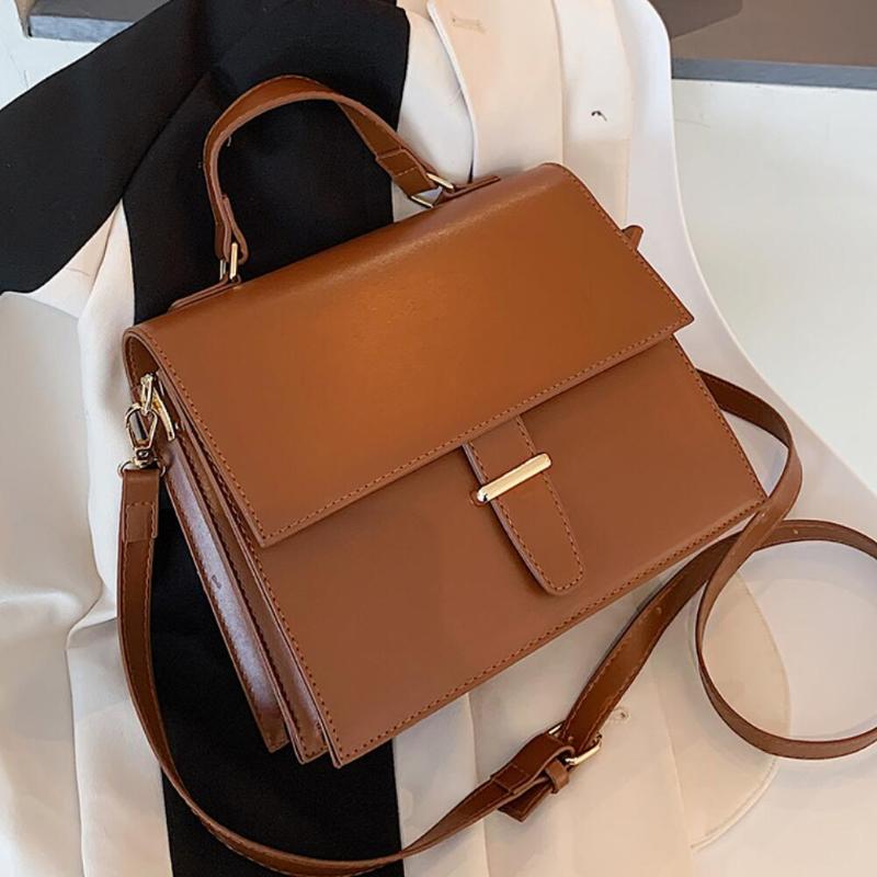 

Crocodile pattern Large Tote bag 2021 Fashion New Quality PU Leather Women's Designer Handbag Vintage Shoulder Messenger Bag, Plain khaki