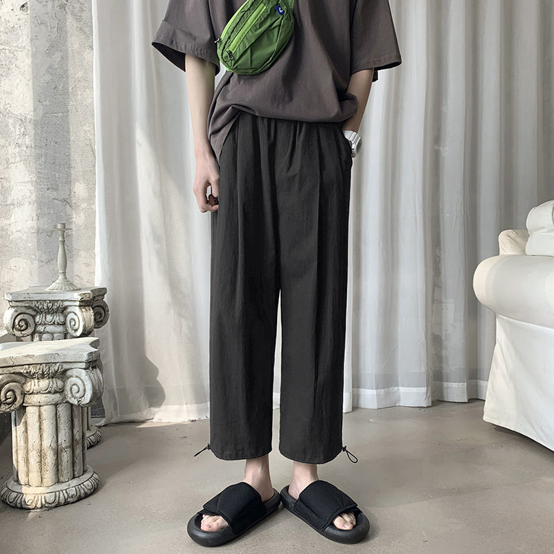 

2021 New Men's Baggy Casual Loose High-quality Straight Pants Grey/black/green Color Trousers Fashion Jogger Sweatpants M-2xl Cery