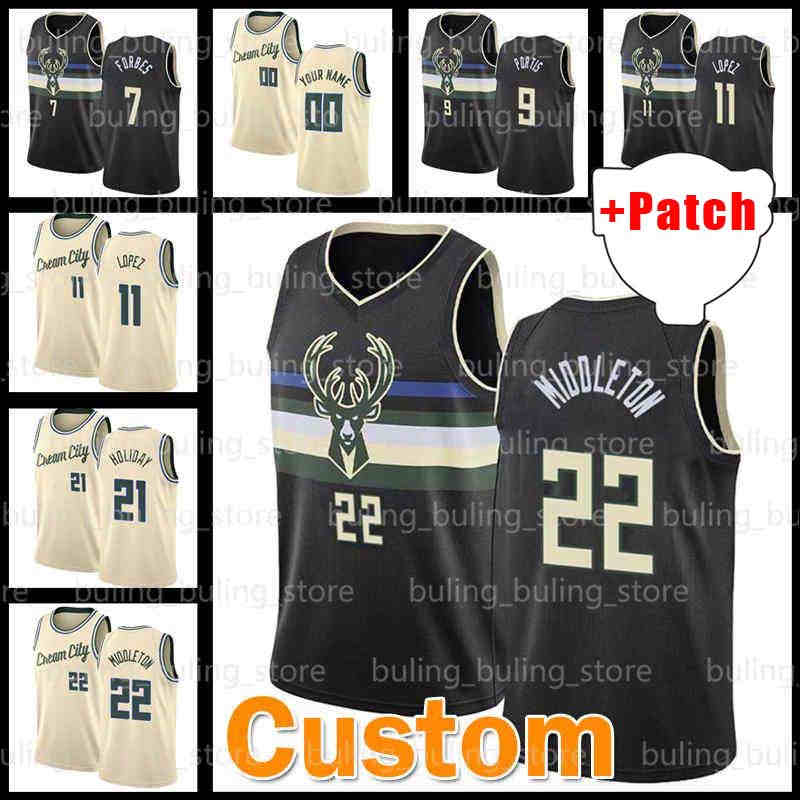 

Khris 22 Middleton Jersey Jrue 21 Holiday Brook 11 Lopez Bobby Portis Pat 24 Connaughton Bucks Basketball Milwaukee 2021 Finals P.J. 17 Tucker Bryn 7 Forbes Patch Custom, Custom new jersey+2021 patch