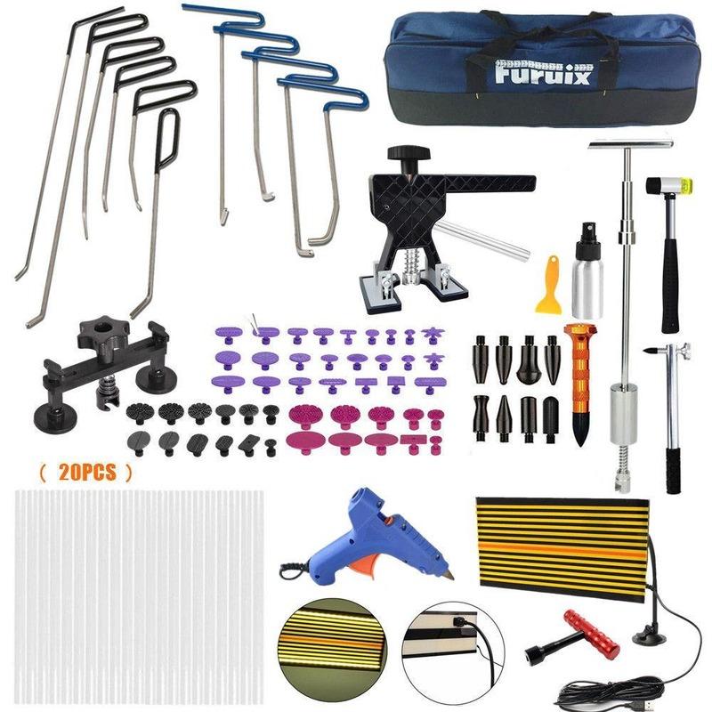Ensembles d'outils à main professionnels Kit de débosselage de voiture Fruxin Réparation sans peinture - Outils pour l'élimination des dommages c