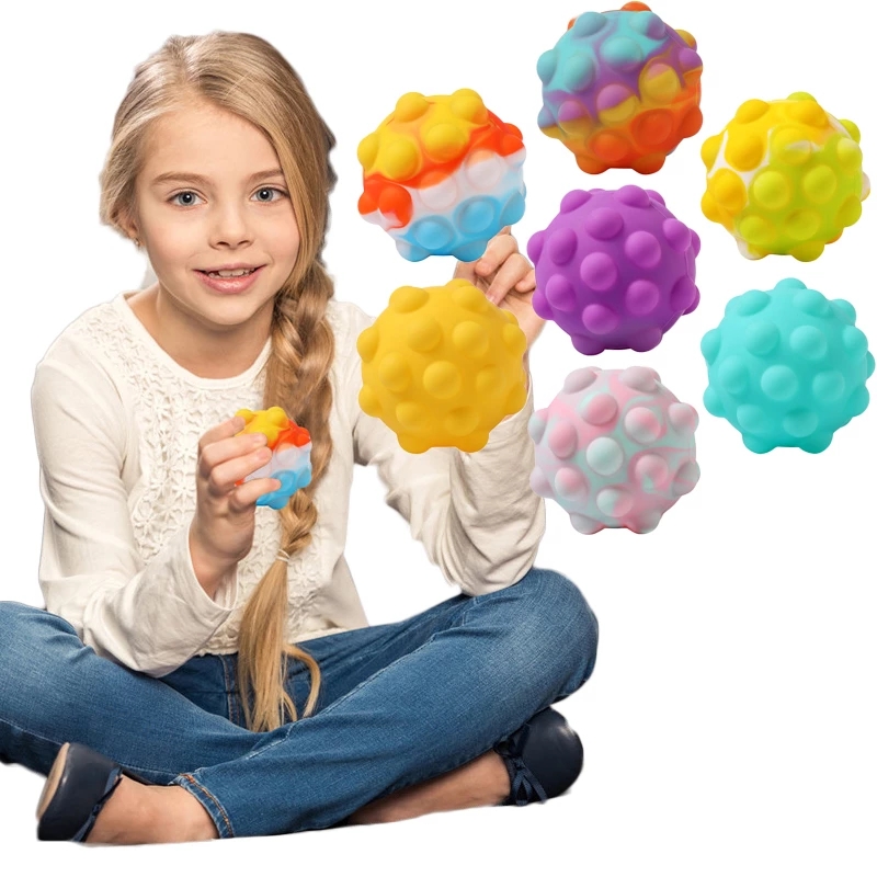 

Fidget Toys 3D Silicone Grip Ball European and American Decompression Bubble Music Ball Silicone Vent FY3280