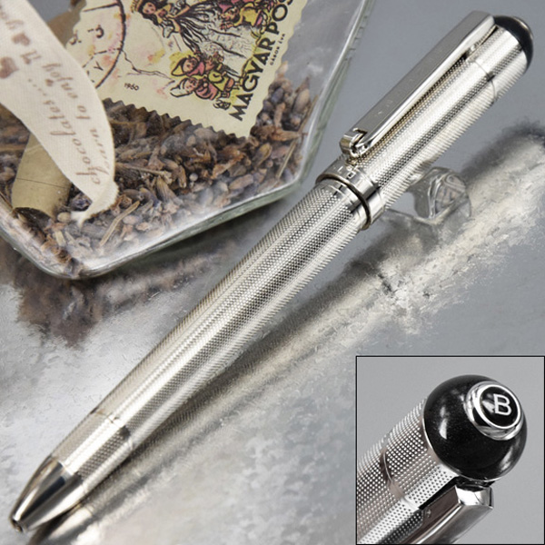 4 Colors BENTLEY High Quality Ballpoint Pen Stationery Clip with Wheel and Black Pattern Barrel Luxury School Office stationery+Gift Refills & Plush Pouch