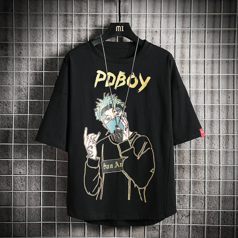 

New 2021 Gothic High Street t Shirts Men Harajuku Hip Hop Casual Oversized Tops Tees Male Cool Loose Tshirt Streetwear Boys Ul7n