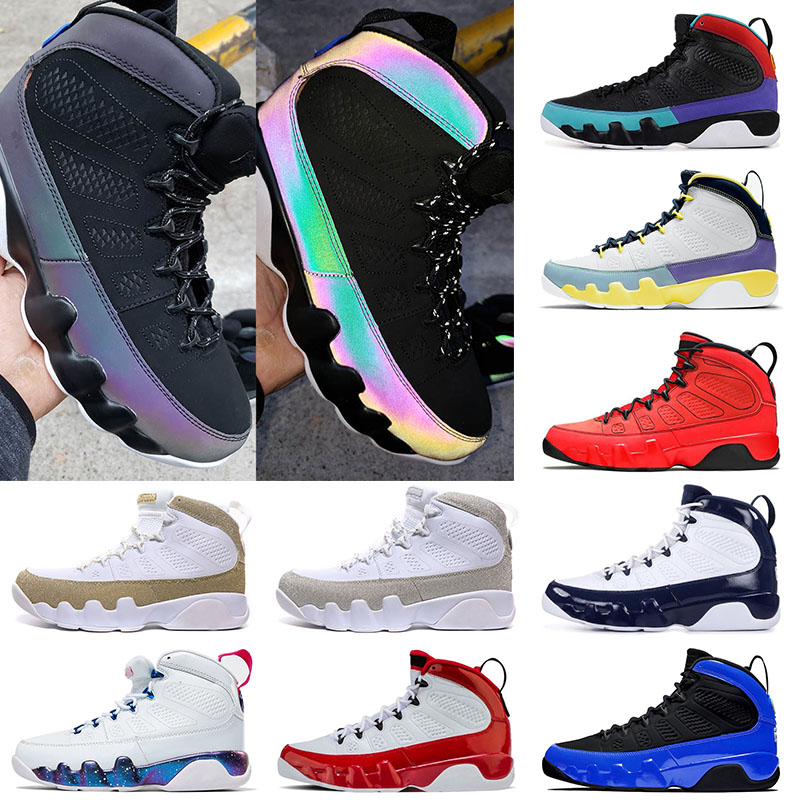 

Jumpman 9 Authentic Basketball Shoes 9s Men's Women's Trainers Sports Sneakers Motorboat Jones hange The World Gold Silver Reflective Gym Red Comfortable Breathable, B39 motorboat jones