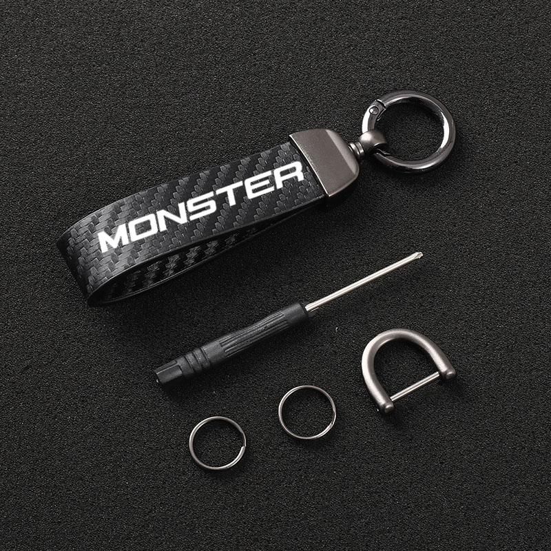 

Keychains Leather Motorcycle Keychain Horseshoe Buckle Jewelry For Ducati Monster ST2 M 400 600 620 750 919 796 696 M600 821 795 797