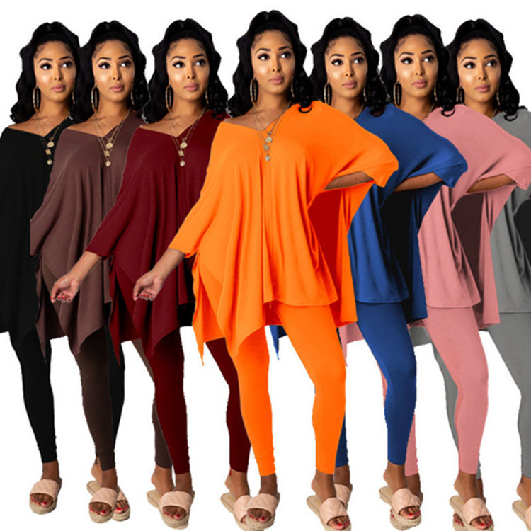 

womens two piece set tracksuit shirt pants outfits short sleeve sportswear pullover tights sportswear hot down woman winter, Gray