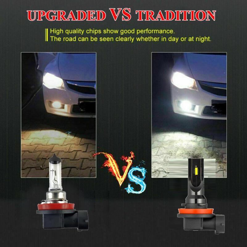 

Car Headlights OLOMM 2PCS H11 H8 LED Headlight High Power 100W Fog Lights Conversion Kit 6000K Amps/Light Bulbs For Cars High/Low Beam