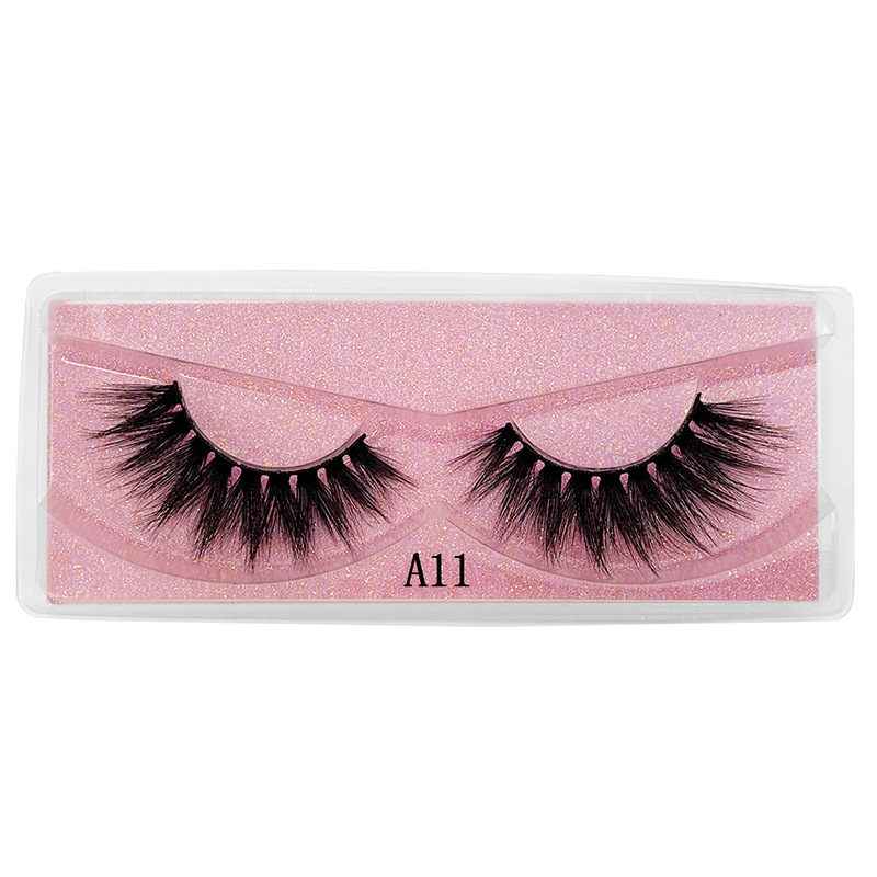 Soft Light Natural False Eyelashes Extension Thick Curly Reusable Hand Made 3D Fake Lashes Full Strip Plastic Cotton Stalk Easy To Wear 10 Models-image-720245709