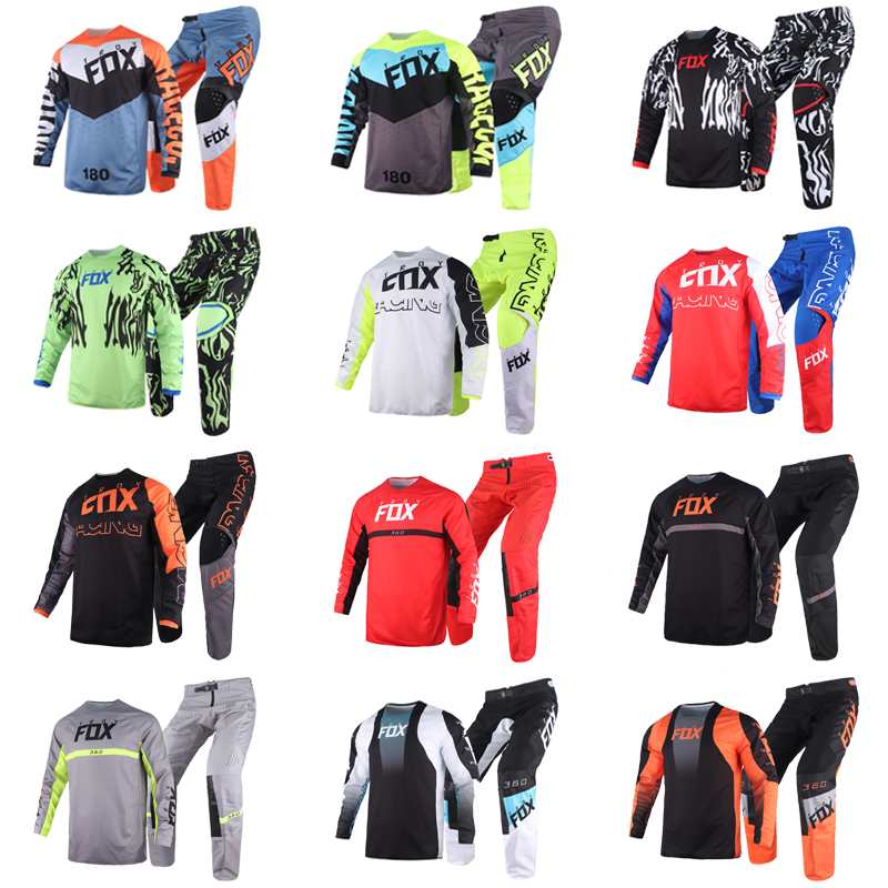 TROY FOX NEW 180/360 Gear Set Skew Jersey Pants Motocross Racing Adult MX Dirt Bike Kits Men Offroad Moto Suit Mens-image-746598577