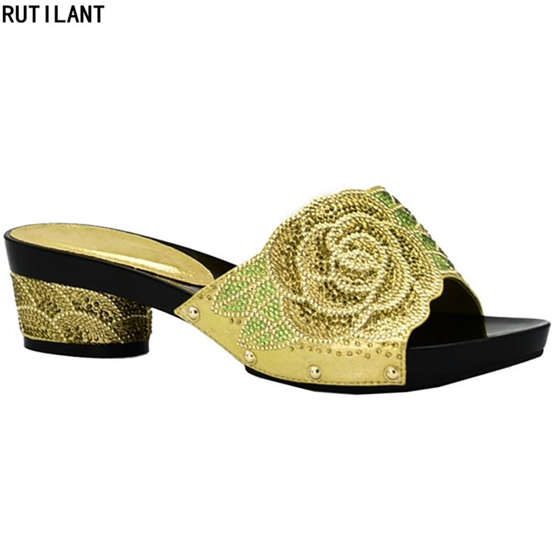 

Dress Shoes Arrival Italian Designer Decorated With Rhinestone Wedding Bride Cristal Women Summer 2021 Parties, Black