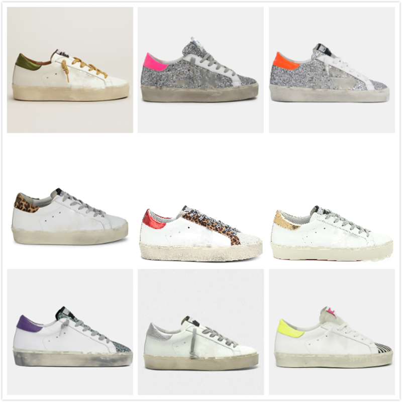 

Designer Italy brand Golden Hi Star Sneakers Thick bottom Women Casual Shoes Classic White Do-old Dirty Fashion Leopard Tail Man Shoe, Star1 golden star
