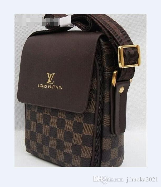 

#7755Mens Shoulder Bags Man Genuine Leather Briefcases Men Handbag Messenger Bag LOUIS VITTON LV