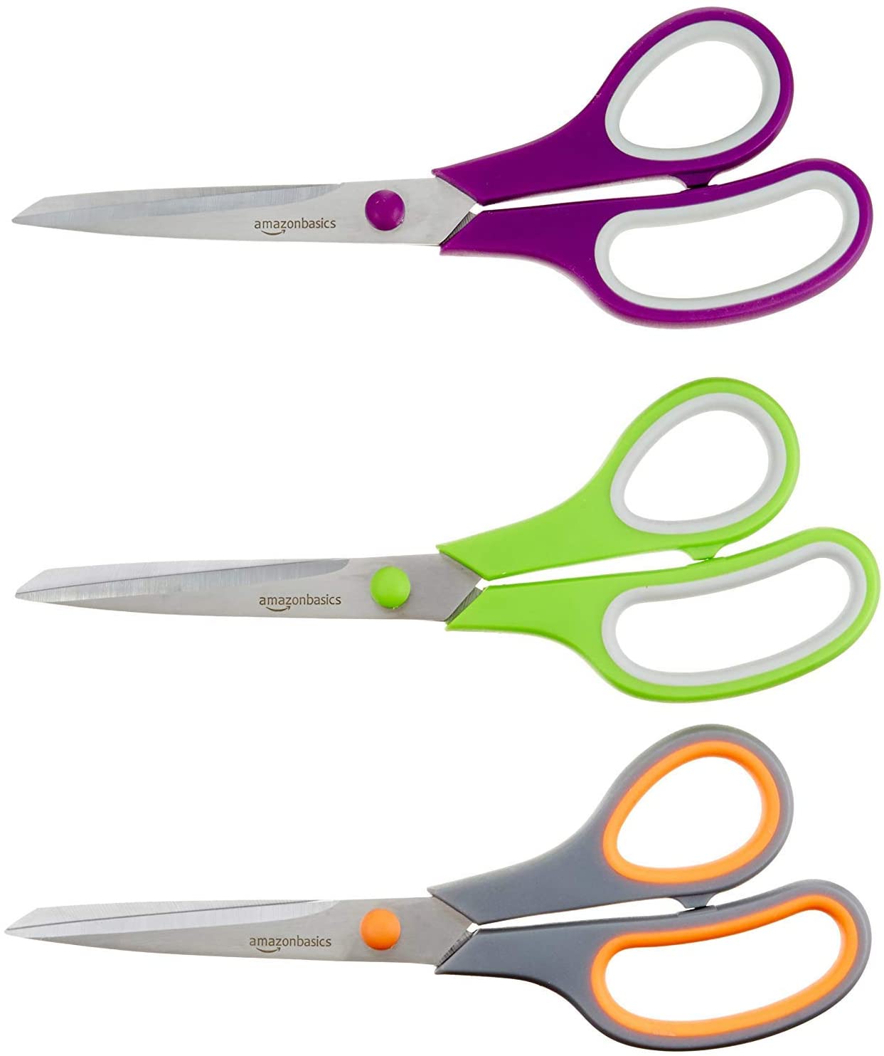 

Scissors Ultra Sharp Blade Shears, Comfort-Grip Handles, Sturdy Sharp Scissors for Office Home School Sewing Fabric Craft Supplies 3-Pack