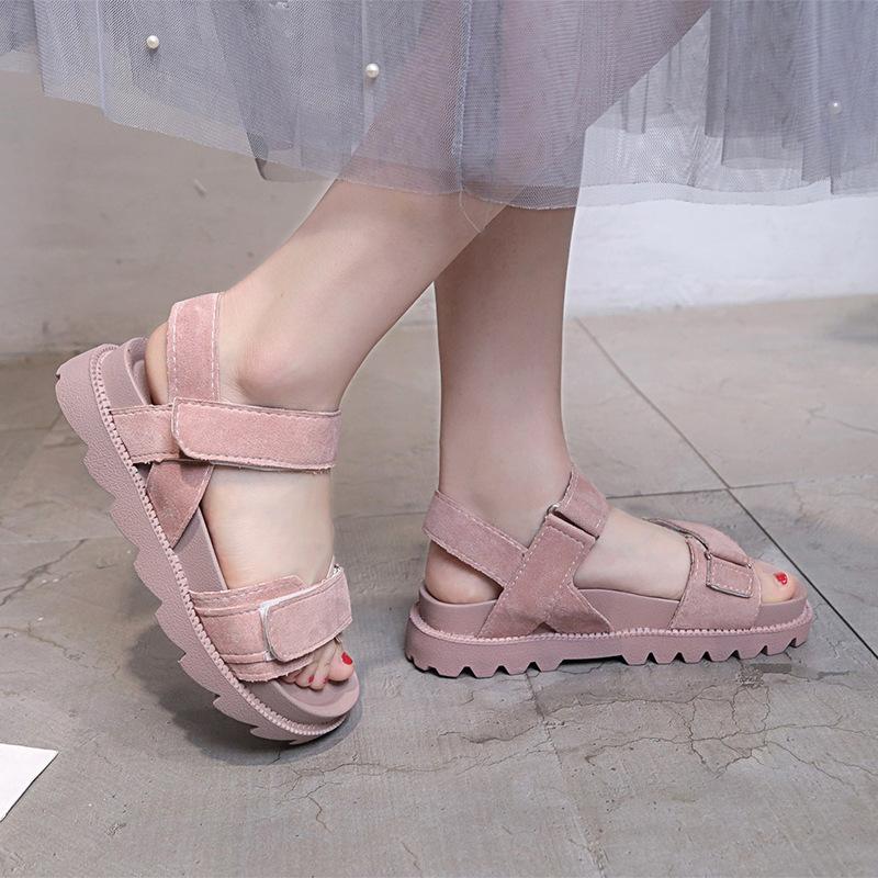 

Summer Women Sandals Buckle Design Platform Sandals Comfortable Women Thick Sole Beach Shoes Womens Shoes Casual Comfortable, Black