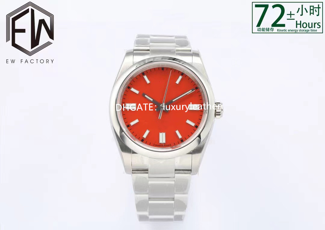 

TOP EWF High quality 126000Ladies exquisite watch 3230 Size 36 mm Super Oyster type 904 steel sapphire glass Swiss ice blue glow, As shown