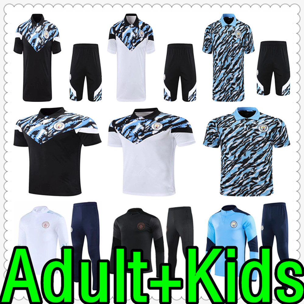

Manchester tracksuit soccer jerseys 2021 2022 man STERLING football shirt KUN AGUERO DE BRUYNE GESUS BERNARDO MAHREZ RODRIGO Adult Men + kids kits, Black