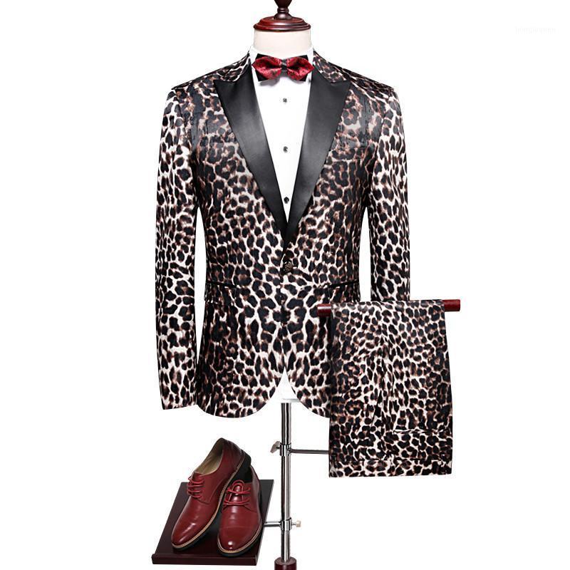 

Loldeal Men Wedding Suits 2021 Slim Fit Men's Leopard Suit Prom For Man High Quality Mens Stage Wear & Blazers, Leopard suits