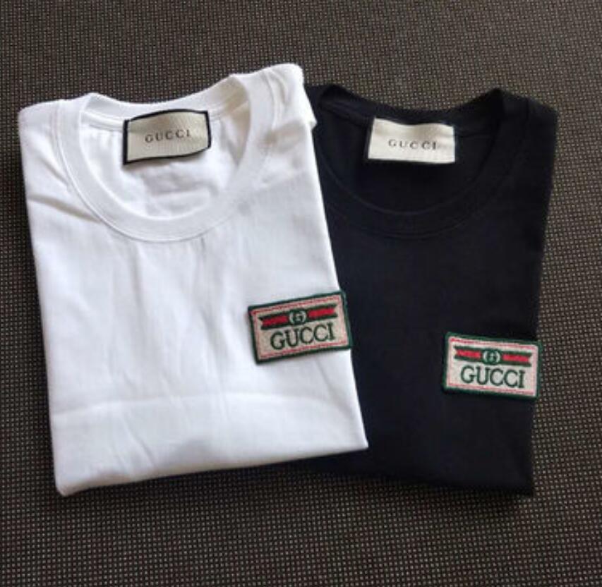 

Summer Unisex Red Green Stripe Letters Print Pattern Embroidery T Shirts Cotton Fashion Men Women High Quality Short Sleeve Tees XS-5XL, White;black