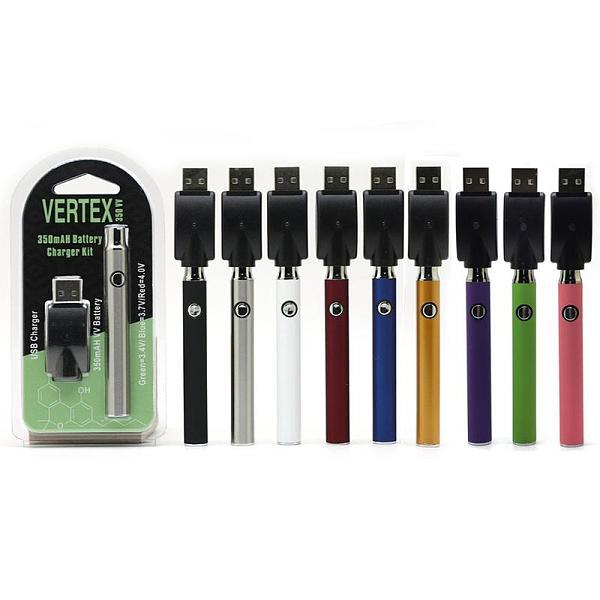 

510 Thread Vape Battery Preheating Vape Pens Battery 350mAh Variable Voltage 510 Cartridges Battery Vertex E Cigarettes Vapes Batteries