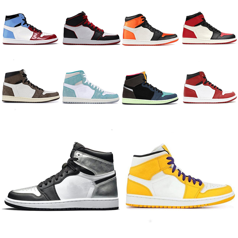 

Basketball Shoes 1 1s High 85 Georgetown Rebellionaire Bred Patent University Blue Dark Mocha Fearless Designer Trainers mens womens sports sneakers, Shoebox