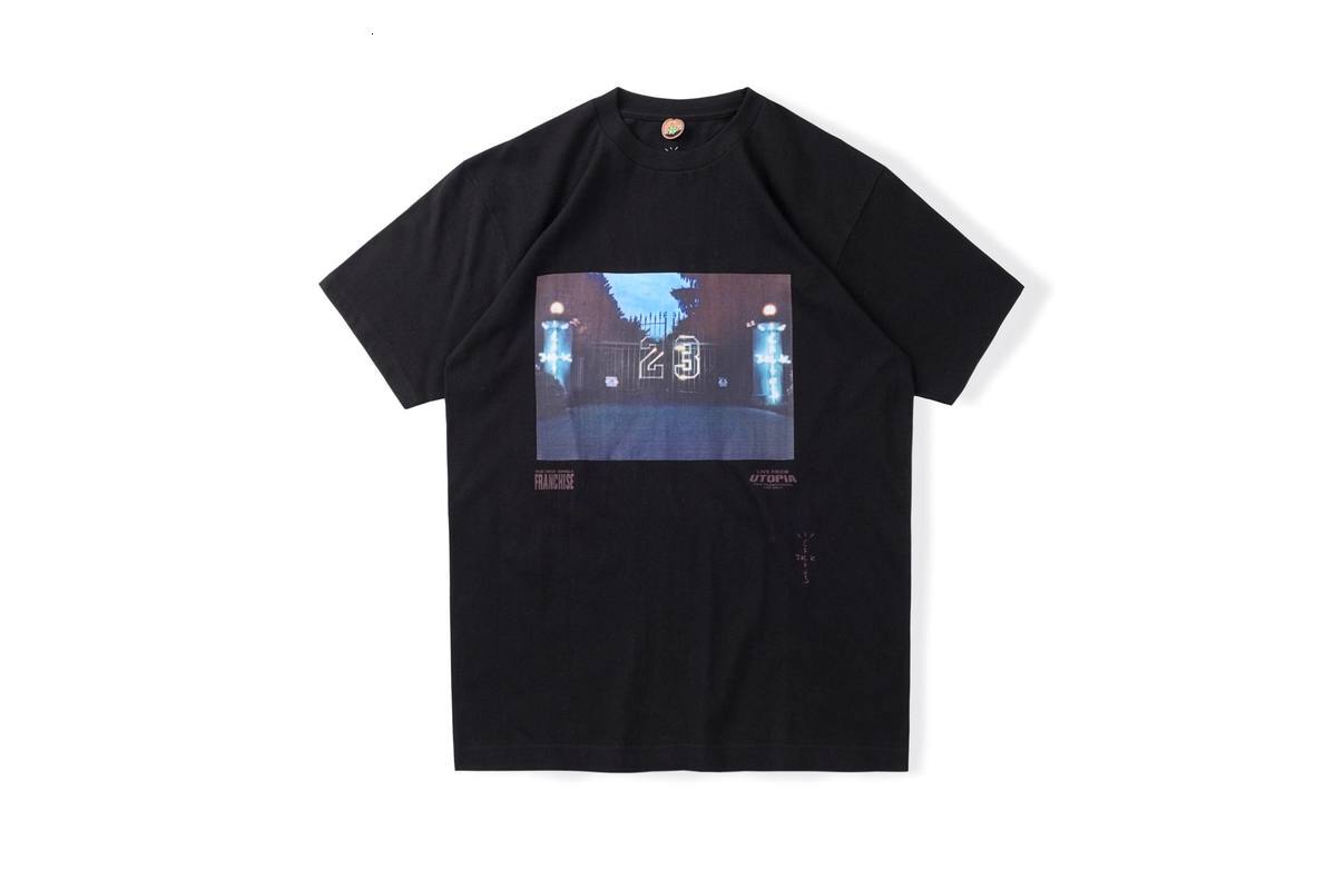 

2021 New Franchise Perimeter Gates Top Tee Fashion Casual Streetwear Travis Scott Astroworld T-shirts 4615, White1