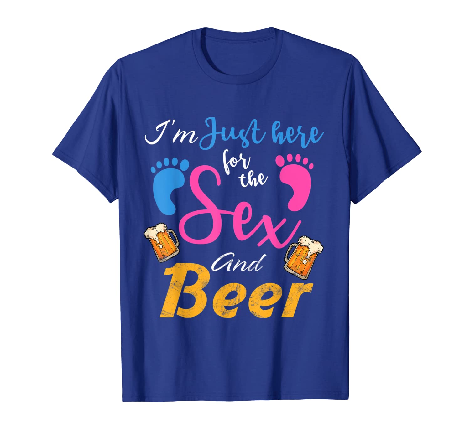 

i'm just here for the and beer shirt gender reveal party, White;black