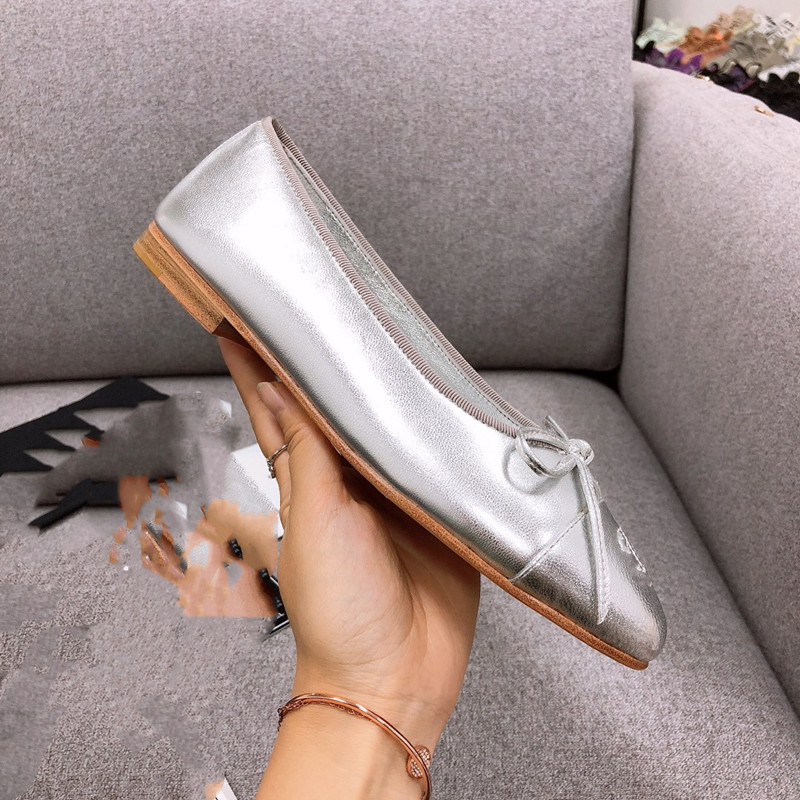 

Women's shoes lulu af1 tn heels boots flat bottom multifunctional shallow mouth temperament ballet bow small fragrance autumn round head High grade leather sole 34-42, Photo 5