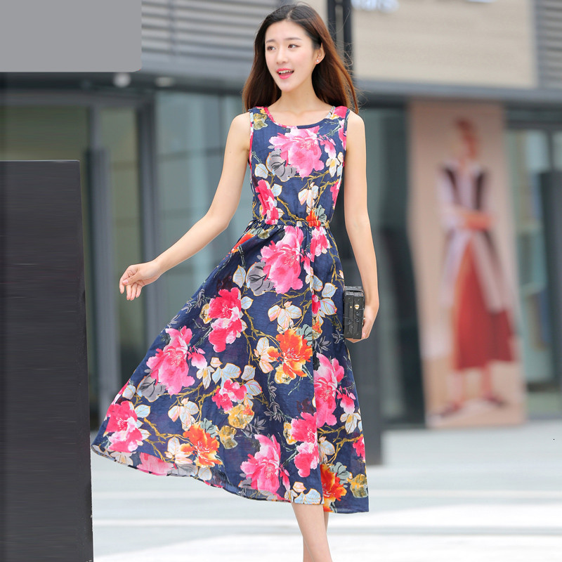 

2021 New Robe Vestidos Floral Longue Femme Ete Womens Summer Plus Size Es for Women 5xl 6xl Wxf012 Dlja, Red flower
