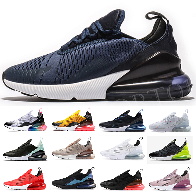 

270 Tennis Running Shoes Men Women Sports Sneakers 270s All Black White Navy Blue Bred Barely Rose Pink Dusty Cactus Light Bone Red Brown Run 27c Trainers Outdoor, Color 18