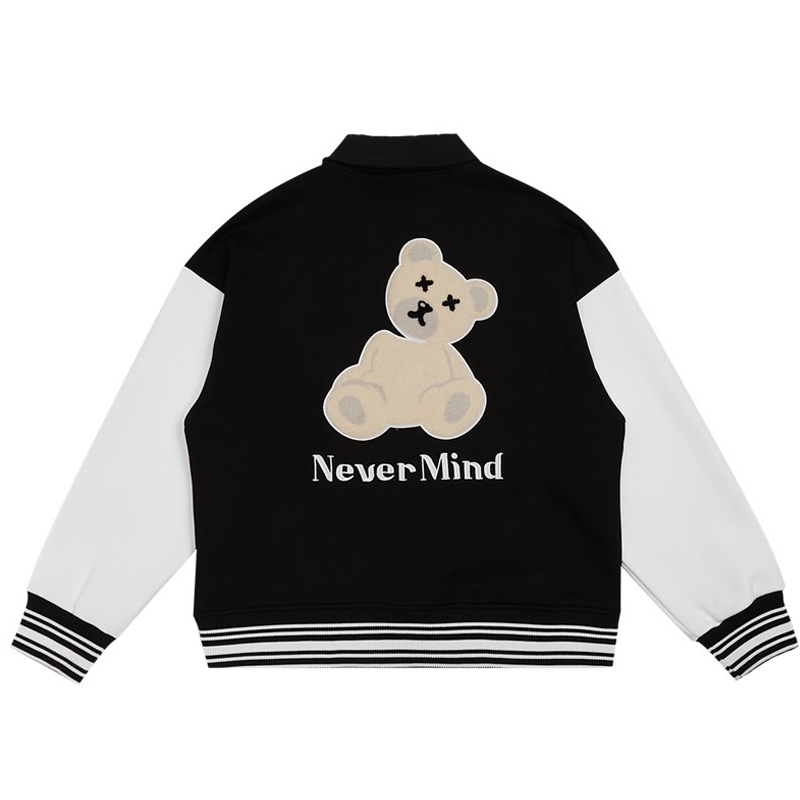 

Men's Jackets Gathering bear cute female baseball jacket streetwear school men's hip hop bomber couple's clothing outerwear winter DQ3N, 1# shoe box