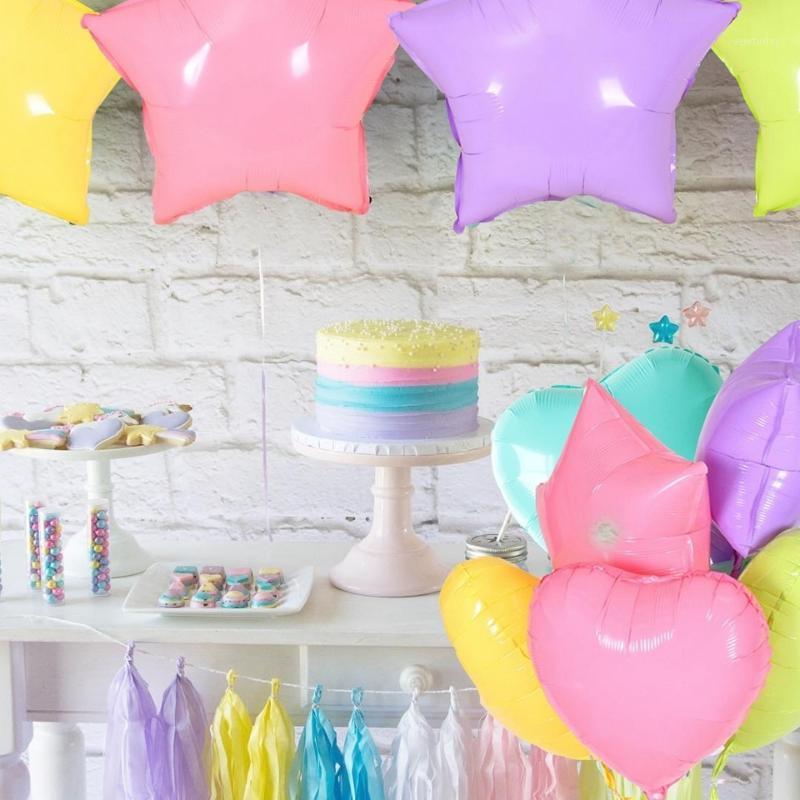

Party Decoration 1PC 18inch Macaron Color Heart&Star Shape Foil Balloons Helium Air Ball For Wedding Birthday Supplies
