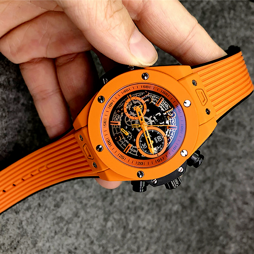 

7-7Men stopwatch wristwatch 40 mm quartz movement, date calendar all work dial leather strap watch men's outdoor sports business, 20