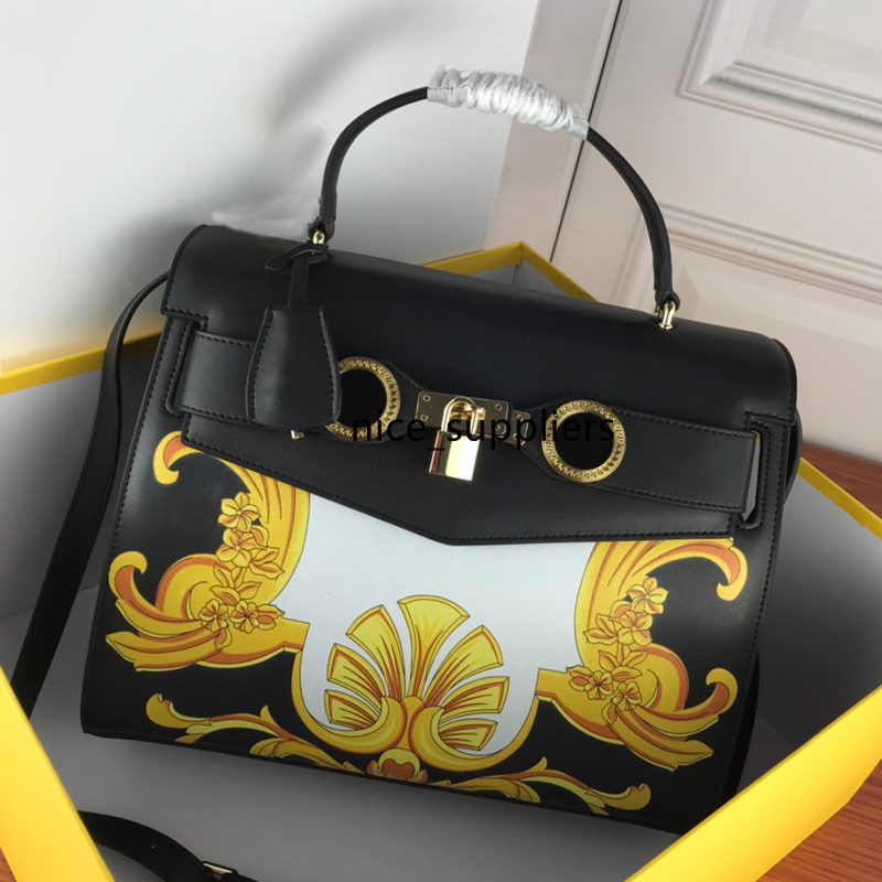 

Handbags Purses Genuine Leather Bags Tote Fashion High Quality Patchwork Color Large Capacity Crossbody Bag Hasp Lock, 32x13x24.5