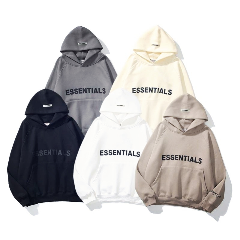 

Warm ESSENTIALS Hooded Hoodies Mens Womens Fashion Streetwear Pullover Sweatshirts Loose Hoodeds Lovers Tops Clothing, Black