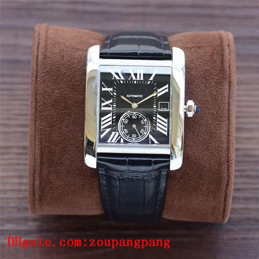

2022 top quality luxury tank mc men brand diamond watches joker leather strap wristwatches classic square mens watch D3130 34x44mm