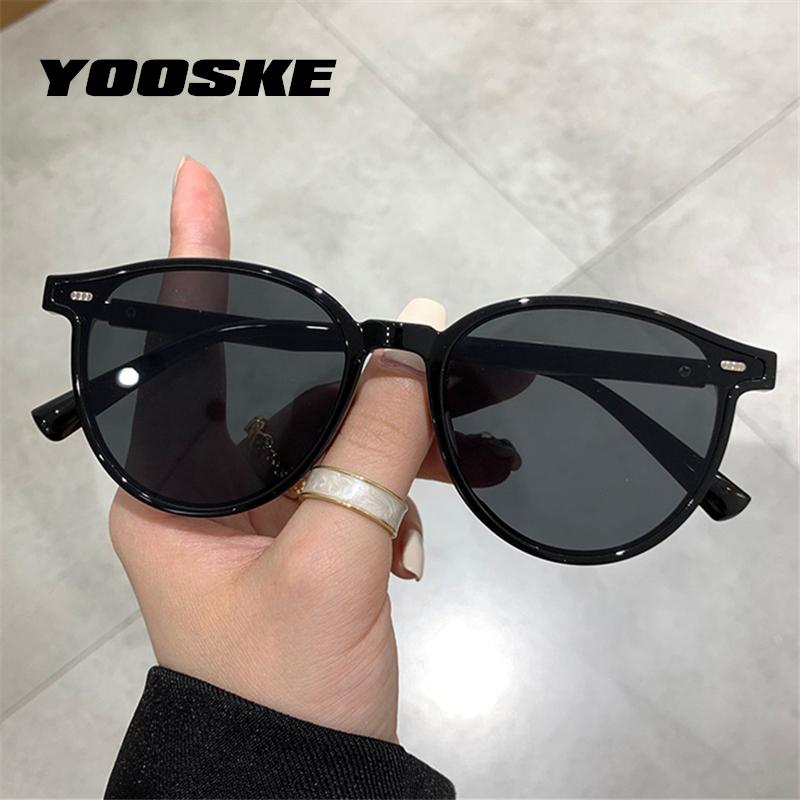 

Sunglasses YOOSKE 2021 Round Men Women Brand Designer Retro Sun Glasses Vintage Male Female Goggles Korean Style Eyewear UV400
