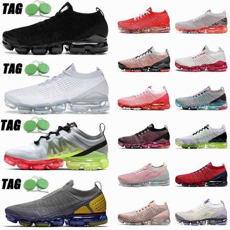 

Vapormaxx 2.0 Knit Fashion Running Shoes For Men Women Sneakers Mens Trainers 3.0 Fly Designers Shoe Triple Black White University Blue, 47
