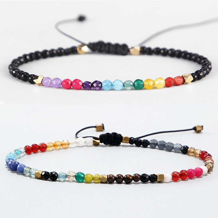 12 Constelaciones Lucky Stone 3 Mm Siete Chakra Pulsera Y De 12 Constelaciones Lucky Stone 3 Mm Siete Chakra Pulsera Y De