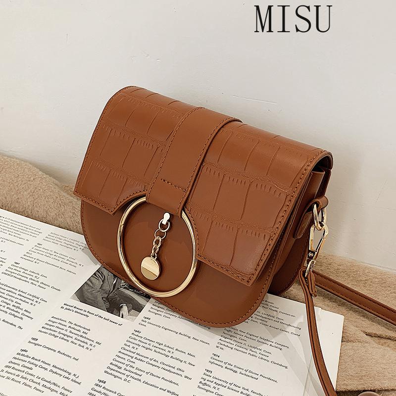 

Stone pattern western style high texture 2021 autumn and winter new women's designer PU shoulder messenger bag, Black