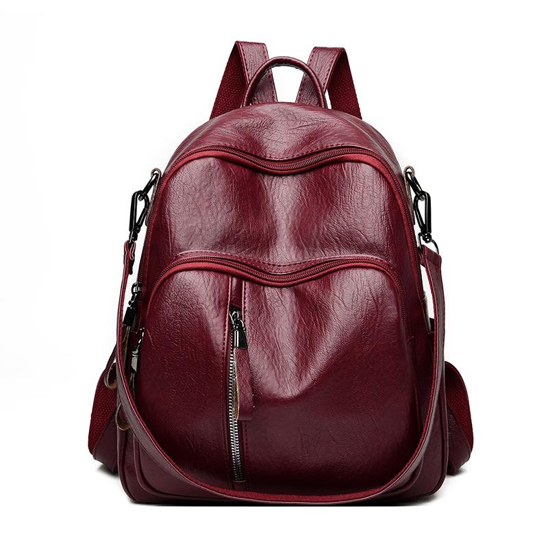 

Soft Leather Backpacks Women Travel Backpack School Bags For Teenage Girls Fashion Female Daily Shoulder Bag Bagpack Mochila, Black