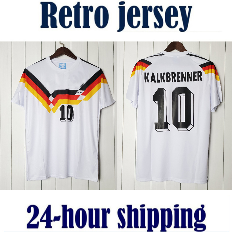 

Retro shirt german 1990 home soccer Jersey size S-2XL, Black;yellow