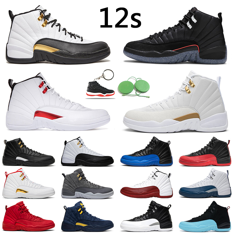 

12s Twist men Basketball Shoes Royalty Taxi Utility Grind University Gold Reverse Flu Game mens trainer