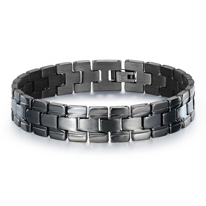 

Link, Chain Simple Black Titanium Steel Men's Bracelet Street Hip Hop Fashion Accessories Drop
