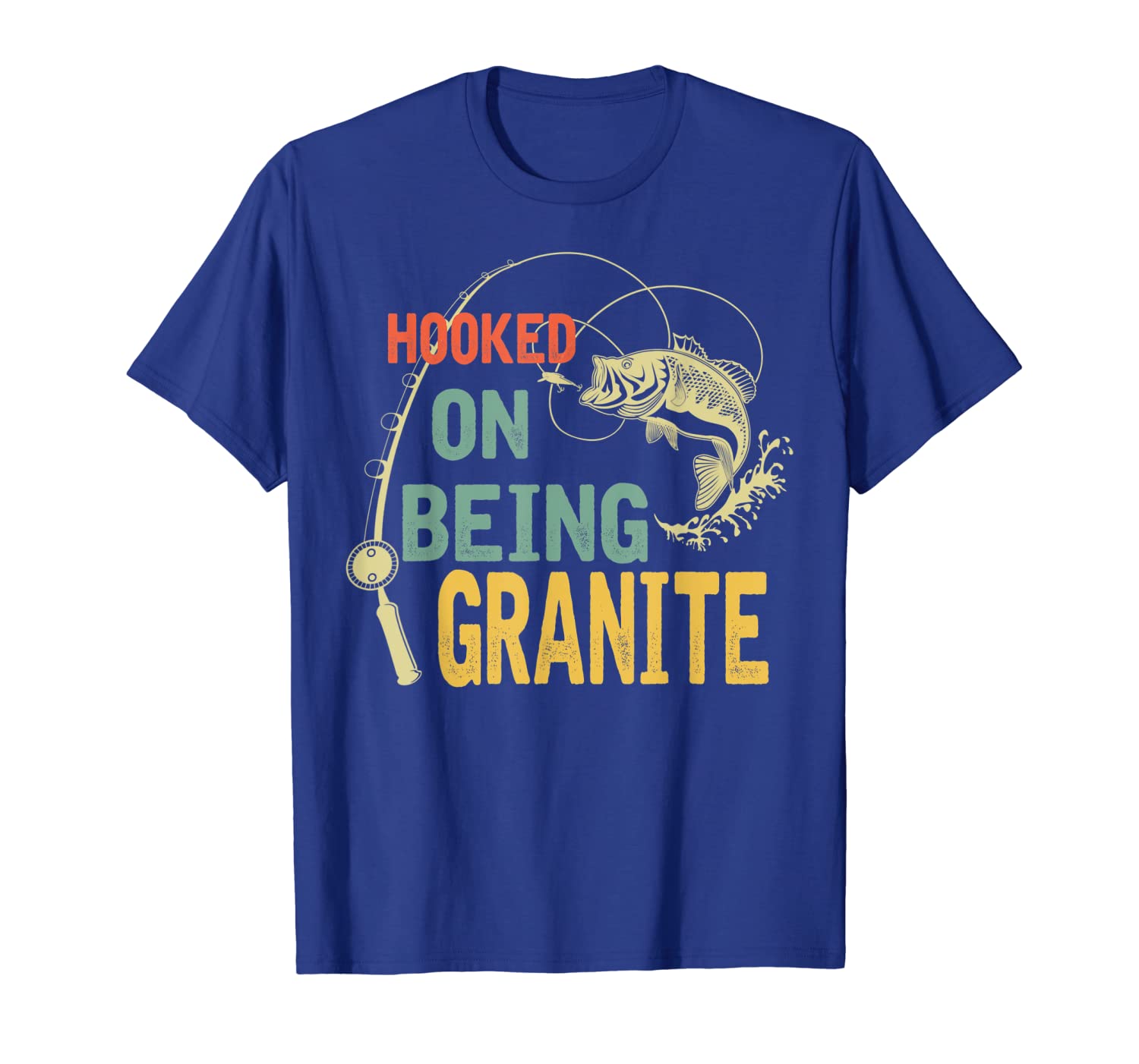 

Grandpa tshirt - Fishing Hooked on being Granite, White;black
