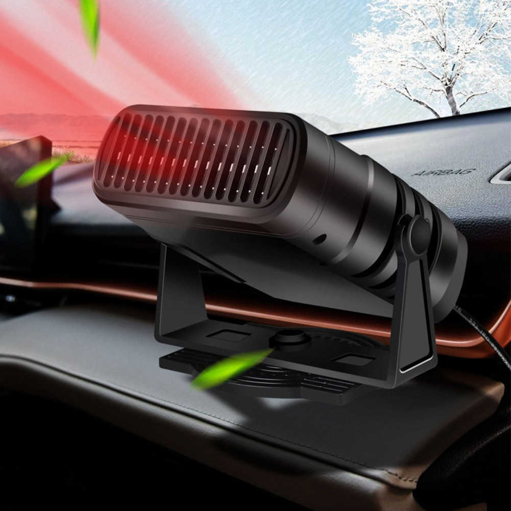 New Car Heater 12/24V 500W Portable 360 Adjustmen 4 IN 1 Electric Cooling Fan Air Purifier Windscreen Defogging Defrost
