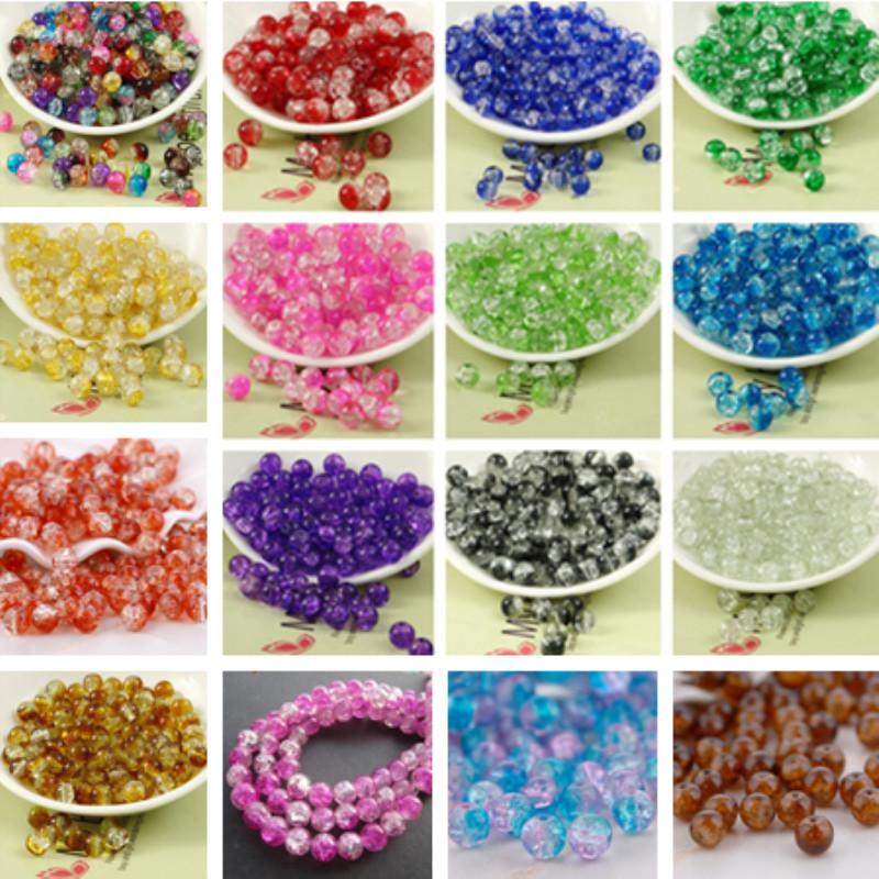 

Other Exquisite Glass Popcorn Beads DIY Bracelet Earrings Pendant Necklace Accessories Home Decoration 6mm*66pcs/8mm*46pcs