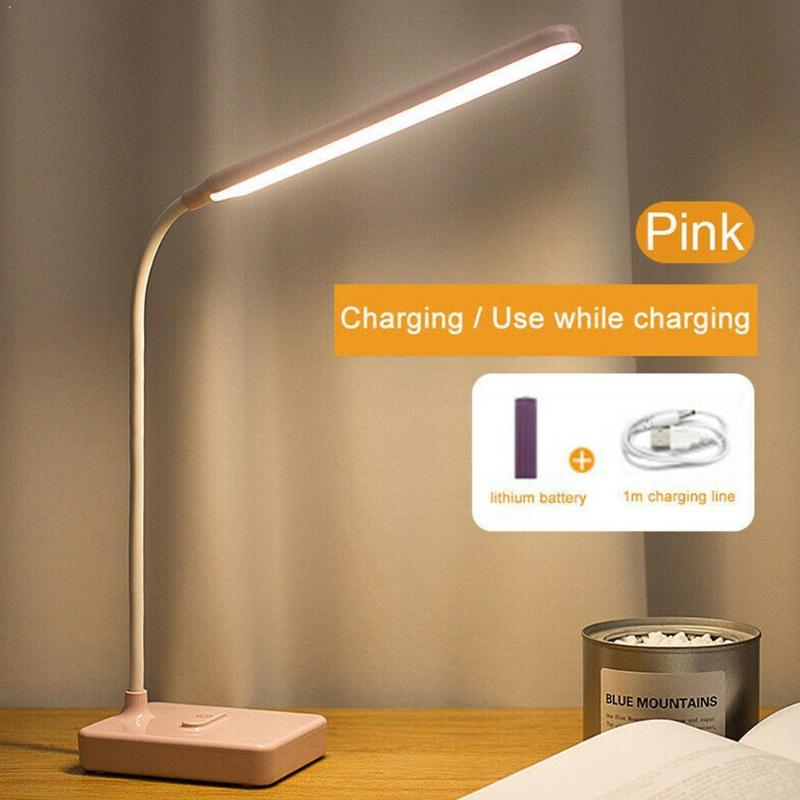 

USB Rechargeable Desk Lamp Indoor Lighting LED Eye Light Table Study Flexible Night Protection Student Lamp Bedside Touch D L2Q8