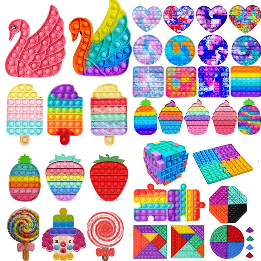 

Fast Shipping Fidget Toys Push It Bubble Antistress Toys Anti-stress Soft Sensory Gifts Reusable Squeeze Toys Gifts Stress Reliever Board Ga