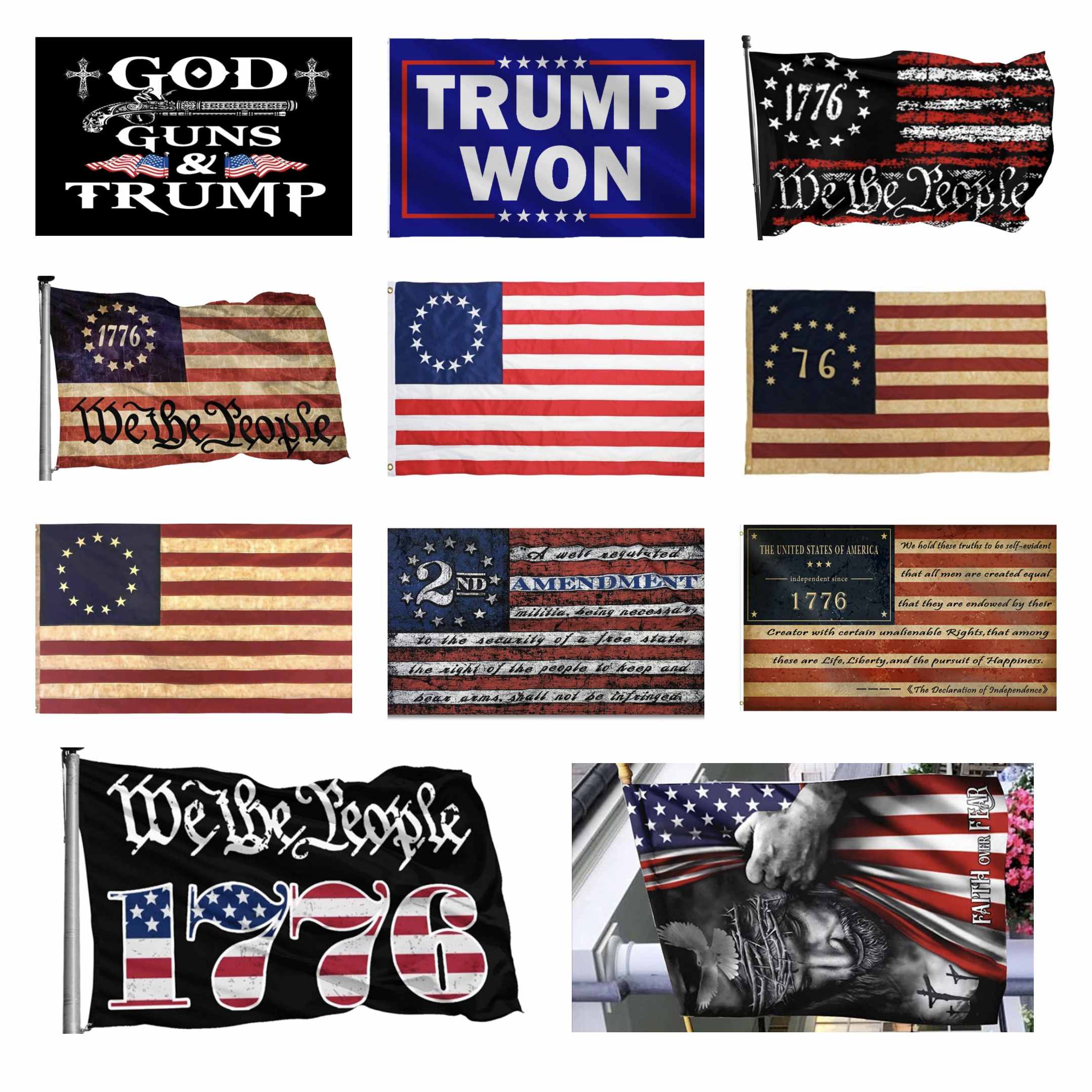 

DHL Free American Flag-Faith Over Fear God Jesus 3x5ft Flags 100D Polyester Banners Indoor Outdoor Vivid Color High Quality With Two Brass Grommets CY29
