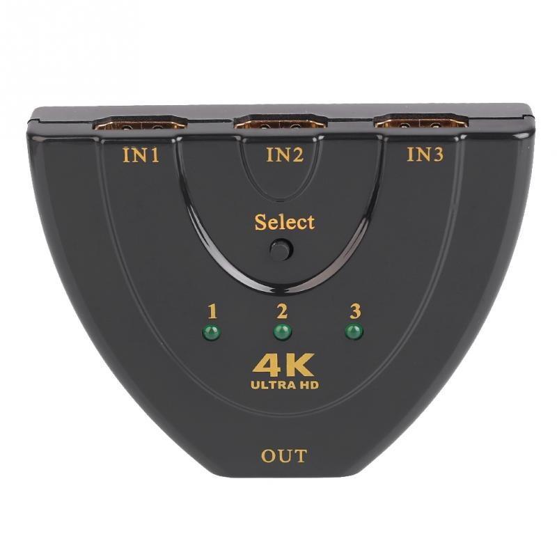 Audio Cables & Connectors 100pcs 3D MINI Splitter 3 Port Hub Box Auto Switch 2K 4K Convert In 1 Out Switcher 1080p HD 1.4 For TV-image-709287989